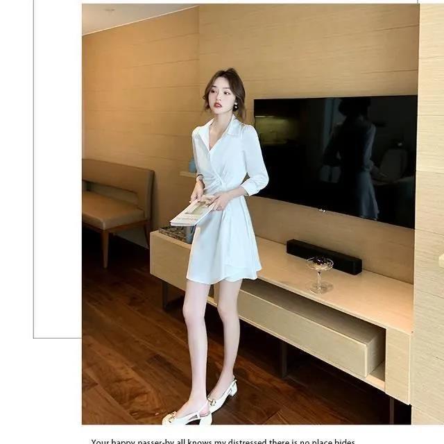 Shirt dress women's spring clothing 2022 new trendy small temperament explosive casual fashion mm suit