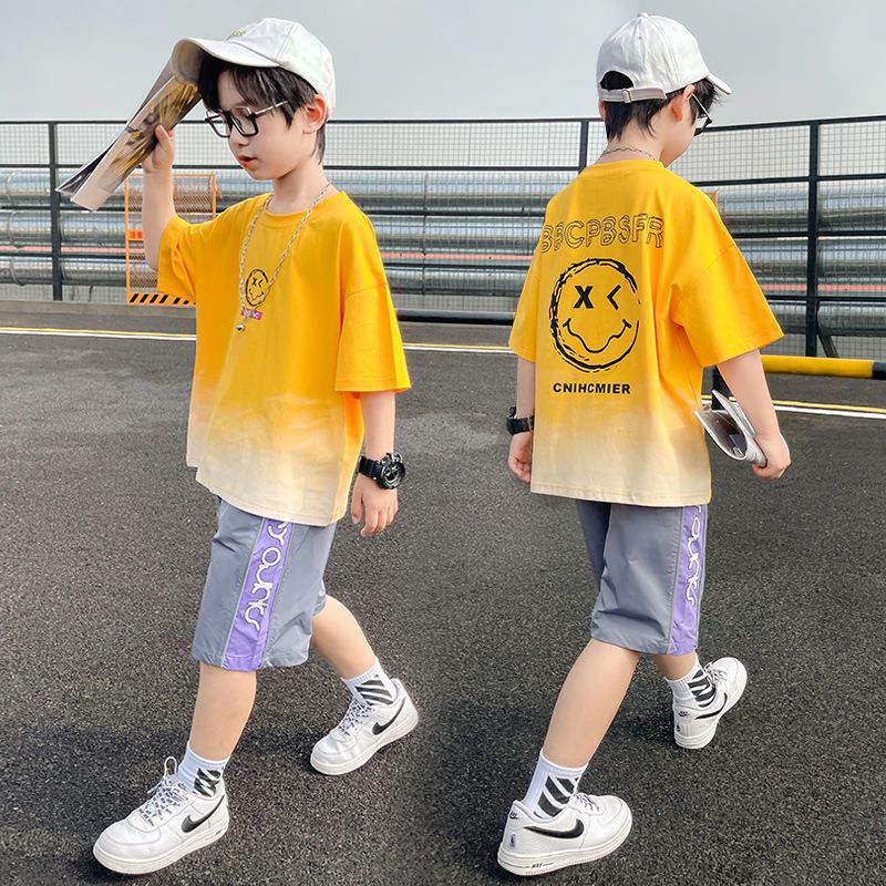 儿童夏装男童套装夏季洋气童装中大童2023年新款韩版休闲宽松潮装