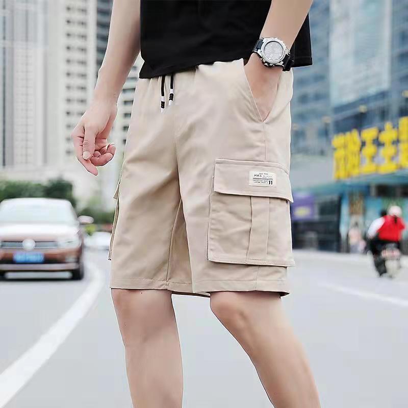 Men's shorts wear summer ice medium pants Five Point Beach American sports handsome loose trend casual pants