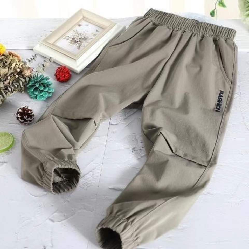 Boys' quick-drying sports pants summer pants  new style big children's four-sided elastic anti-mosquito pants loose version