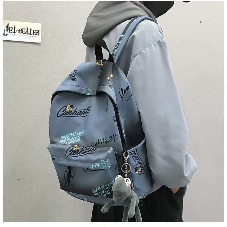 Trendy cool schoolbag male simple Korean version junior high school student light shoulder bag female gradient large capacity senior durable college student