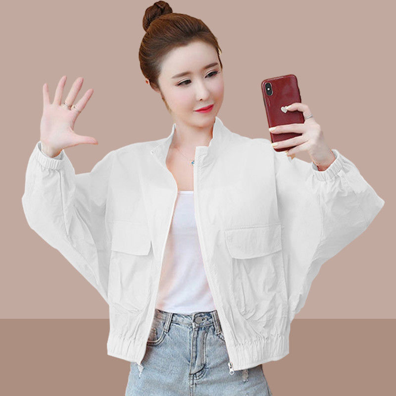 Spring and summer sunscreen clothes women's tide  new fashion large size loose long-sleeved collar jacket jacket baseball uniform