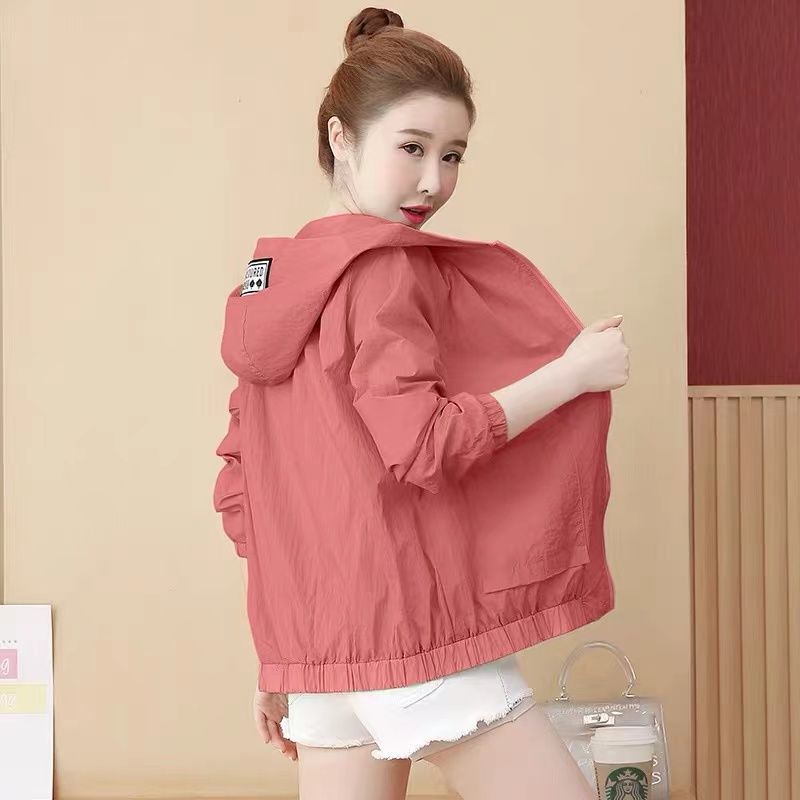 Sun protection clothing for women, short outerwear for students, Korean style loose sun protection clothing, lightweight, breathable, anti-UV summer