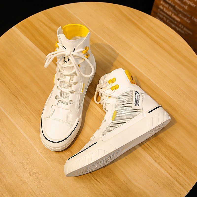 Hollow out Martin boots small white shoes women's summer  hollow out versatile mesh high top casual board shoes single boot fashion ins