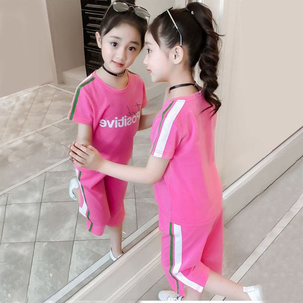 2023 Girls' Summer Dress Suits Western-style Children's Clothes Girls Summer Clothes Internet Celebrity Summer Fashionable Big Kids