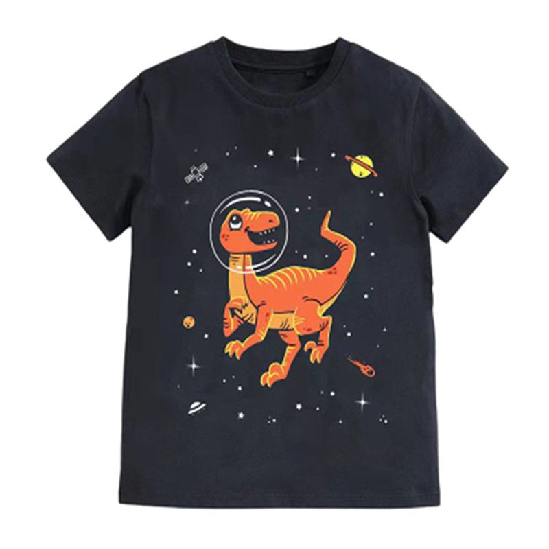 Children's dinosaur short-sleeved T-shirt summer cotton boys and girls summer new children's half-sleeved shirt cartoon bottoming shirt