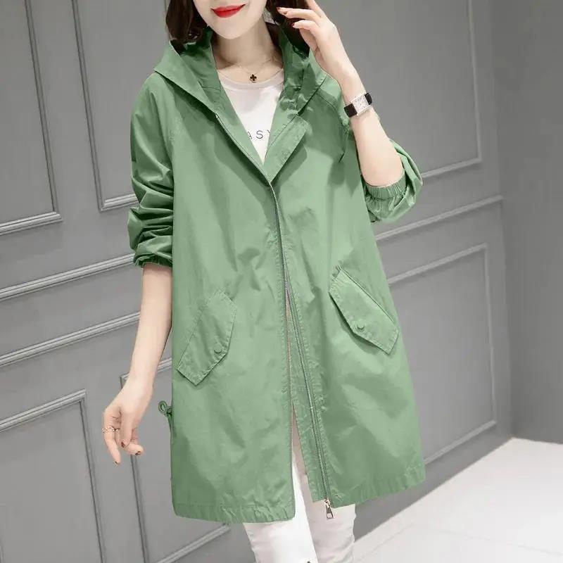Spring windbreaker women's mid-length small man 2023 new spring and autumn thin spring coat temperament casual spring dress