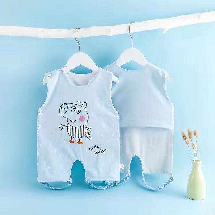 Baby cotton belly pocket with cotton padded, thickened belly protection in autumn and winter, newborn vest, anti kick by male baby's belly pocket with feet