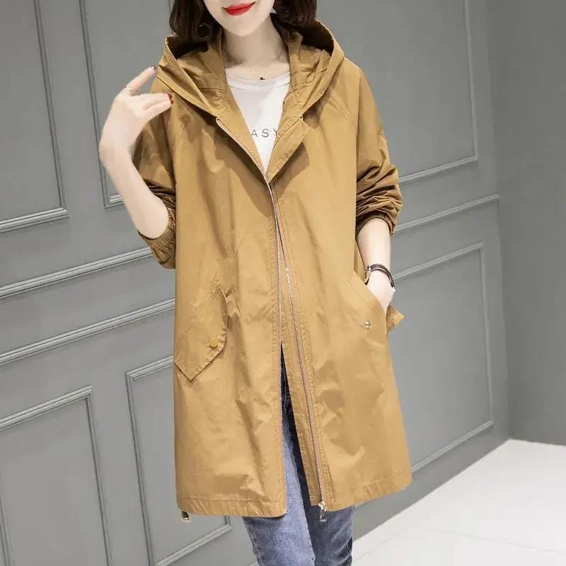 Spring windbreaker women's mid-length small man 2023 new spring and autumn thin spring coat temperament casual spring dress