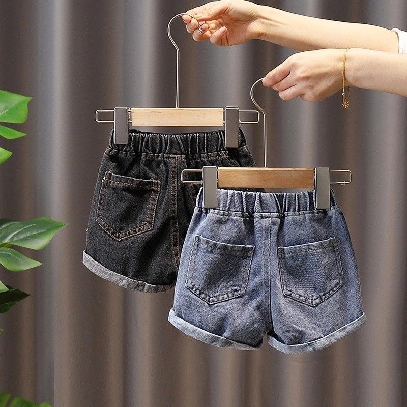 女童牛仔短裤夏装新款夏季儿童裤子韩版中大童洋气时尚短裤热薄款