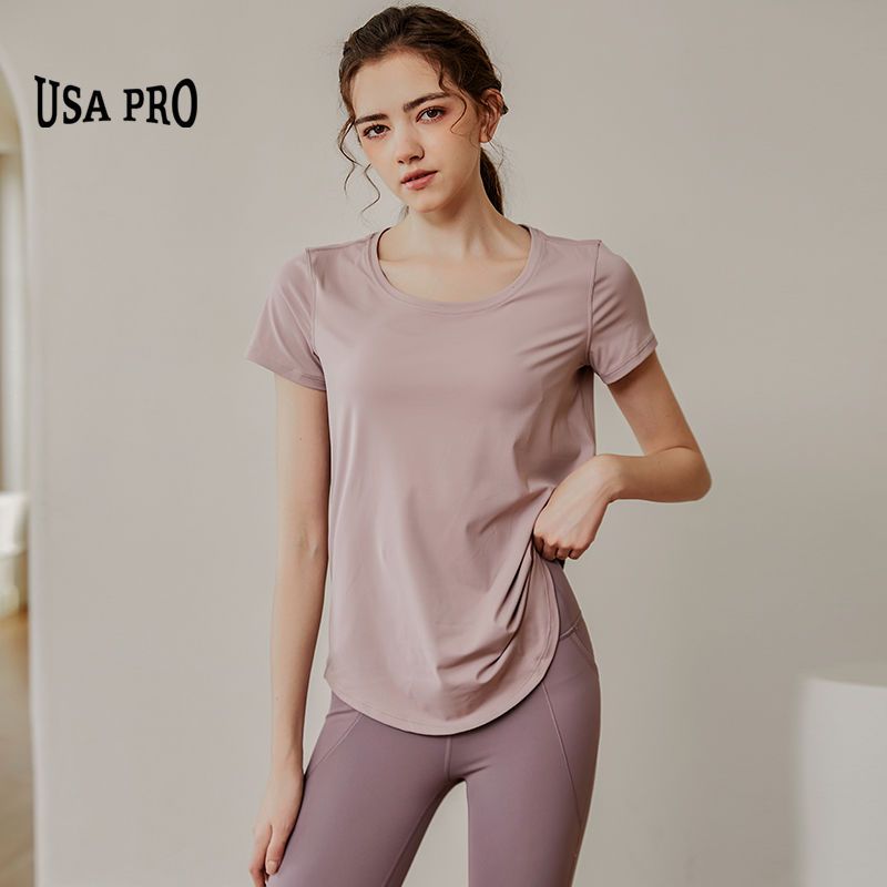 寬鬆運動上衣女短袖T恤瑜伽服速干透氣跑步健身服顯瘦春秋健身衣