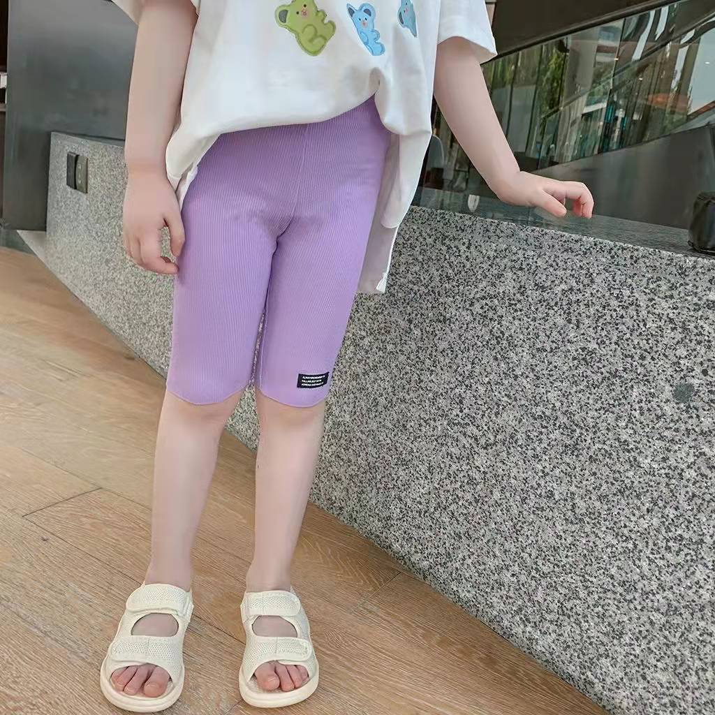 Girls leggings trendy thin baby children's cotton shorts middle and big children's five-point stretch pants new pants spring and autumn