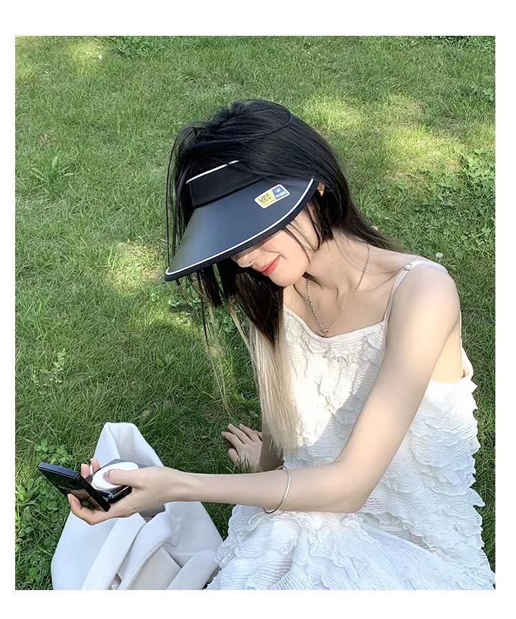 太阳帽女夏季新款遮脸防晒防紫外线韩版百搭户外出行空顶遮阳帽子