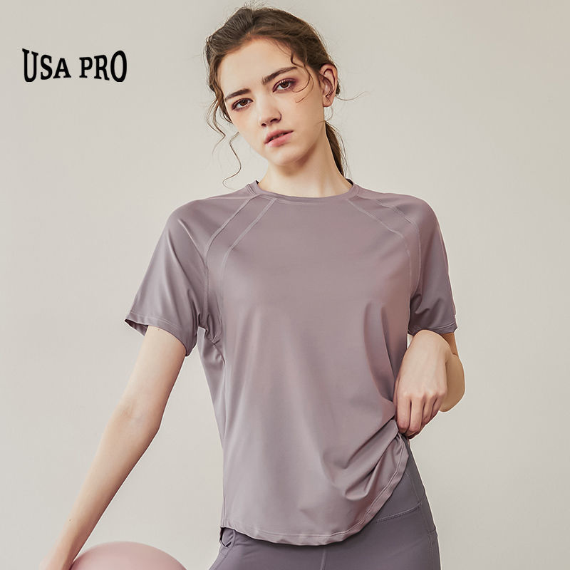 寬鬆速干運動上衣女短袖T恤瑜伽服透氣跑步健身服顯瘦夏季健身衣