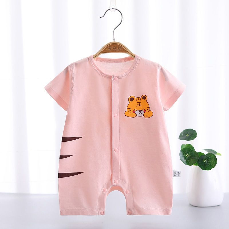 Summer newborn clothes cotton gauze short-sleeved romper baby half-sleeved kimono baby short-sleeved Siamese clothes