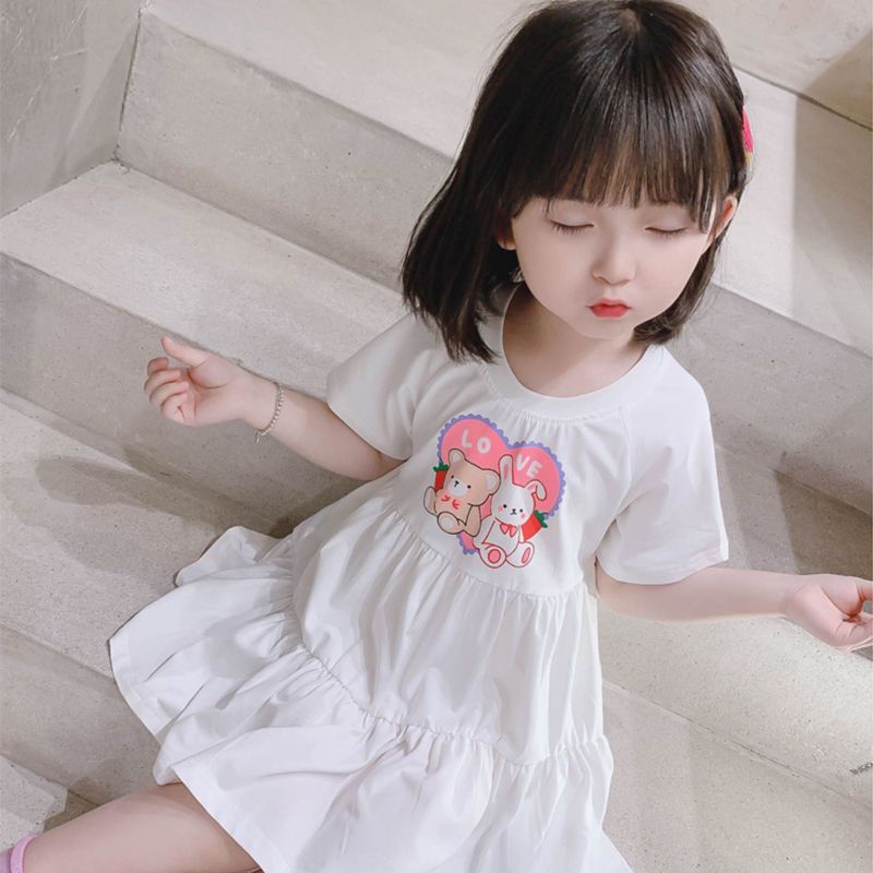 新款女童夏季可爱连衣裙洋气儿童短袖女宝宝裙子韩版公主裙潮