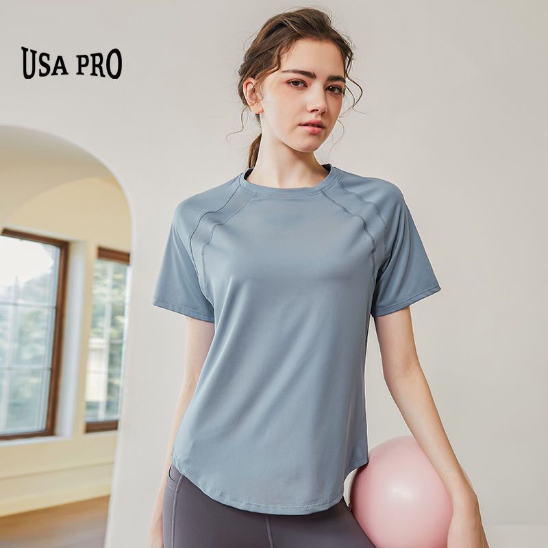 寬鬆速干運動上衣女短袖T恤瑜伽服透氣跑步健身服顯瘦夏季健身衣