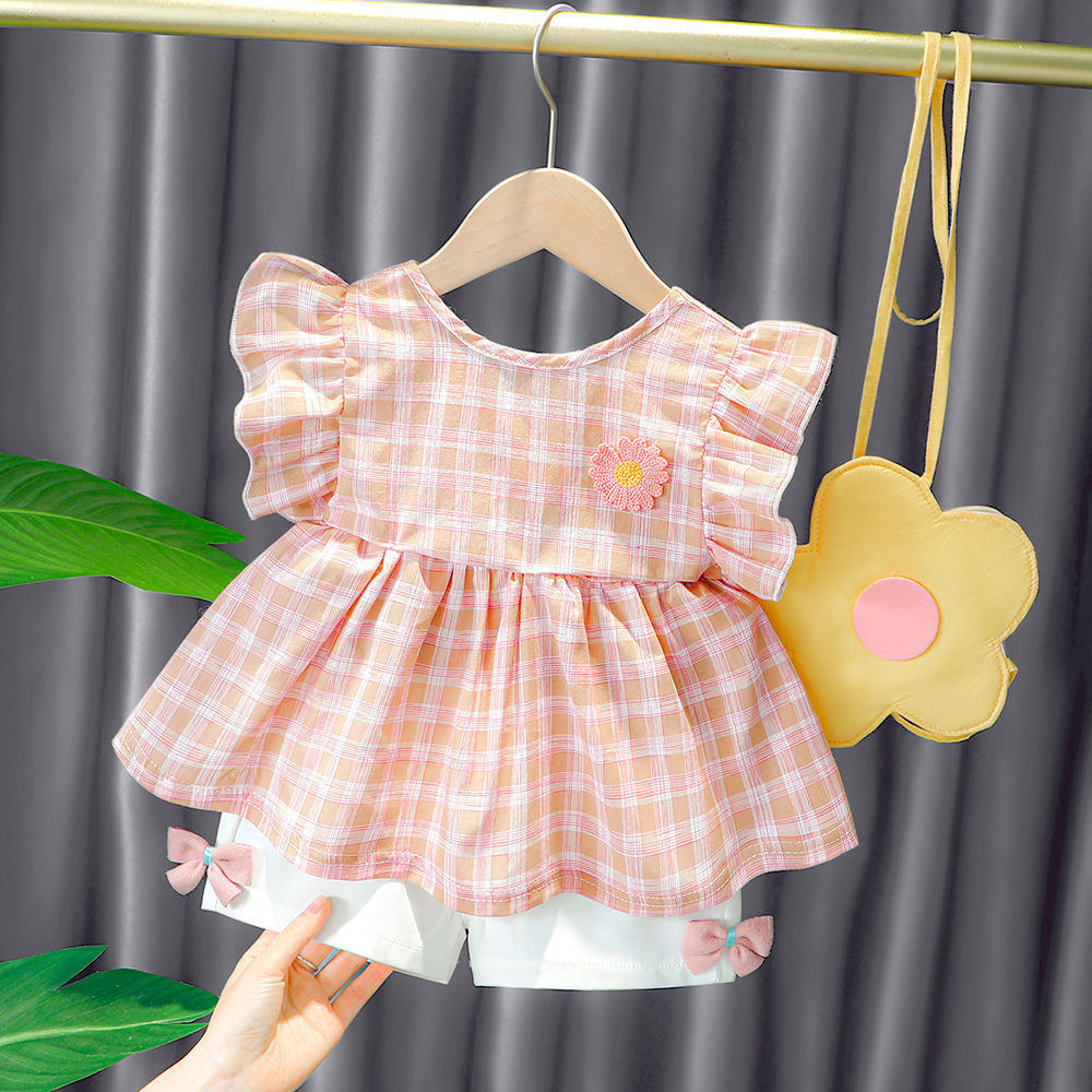 女寶寶夏裝套裝2022年新款1一3歲洋氣女童夏季衣服嬰兒童夏天童裝