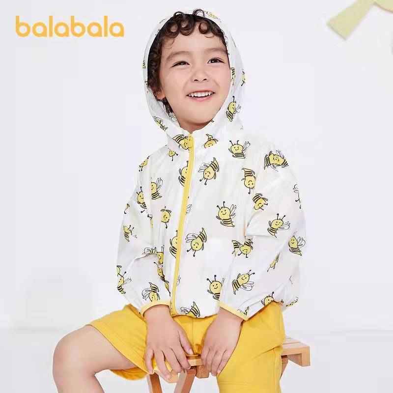 165665-巴拉巴拉男童外套儿童上衣女童装2022夏装新款连帽抗UV防晒服便服-详情图