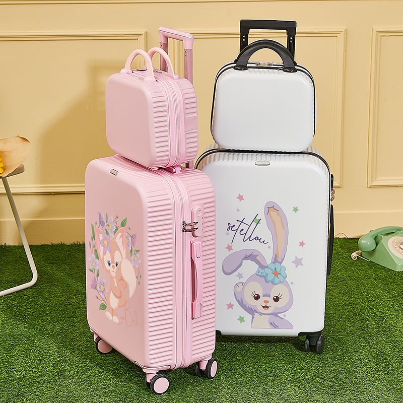可爱行李箱网红新款小型涂鸦拉杆箱女男20结实耐用24旅行箱兔子
