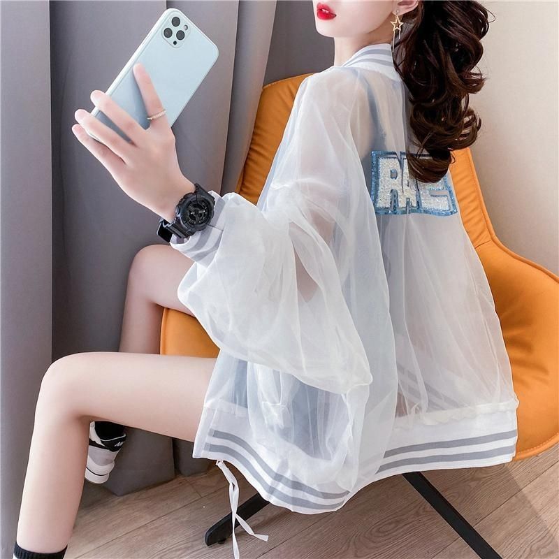 Summer loose sunscreen women's ice silk anti-ultraviolet breathable thin section Korean version of ins tide all-match sunscreen jacket