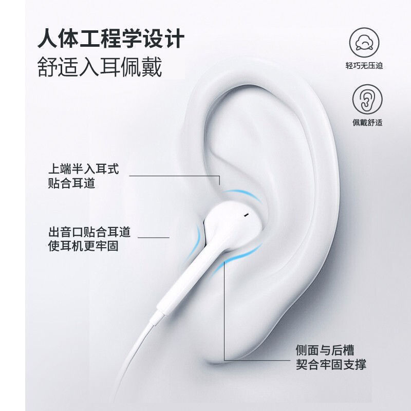 适用vivoiQOONeo6SE耳机有线原装入耳式iQOOneo6se耳机线带麦专用