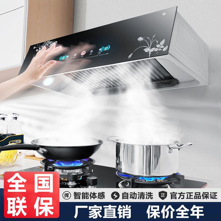 好太太中式抽油烟机家用厨房小型油烟机脱排顶吸自动清洗抽油烟机主图0