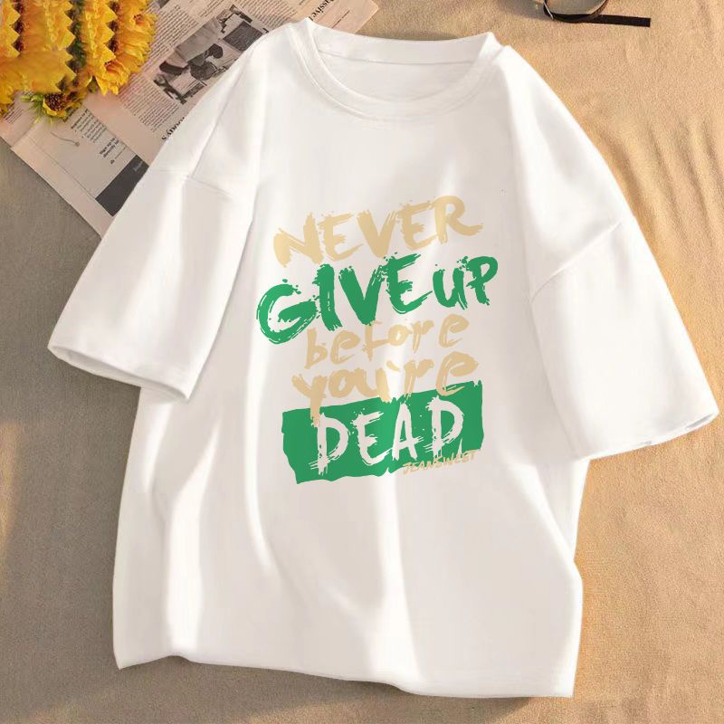 Short-sleeved t-shirt female summer new student Korean version loose half-sleeved salt system cartoon all-match T-shirt ins wind top