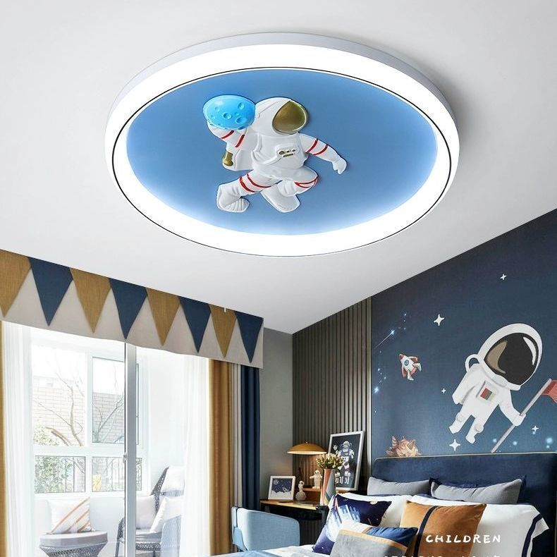 卧室灯简约现代温馨浪漫创意儿童房2023年新款太空宇航员吸顶灯具
