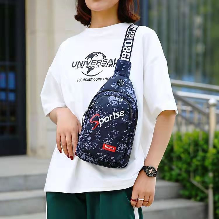 包包新款时尚韩版防水斜挎胸包女男女通用胸包斜背包女生百搭