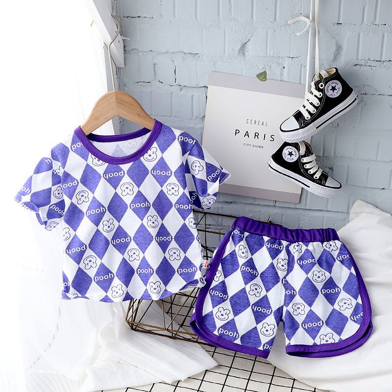 童装男童短袖套装韩版新款儿童休闲夏装宝宝帅气时髦夏季两件套潮