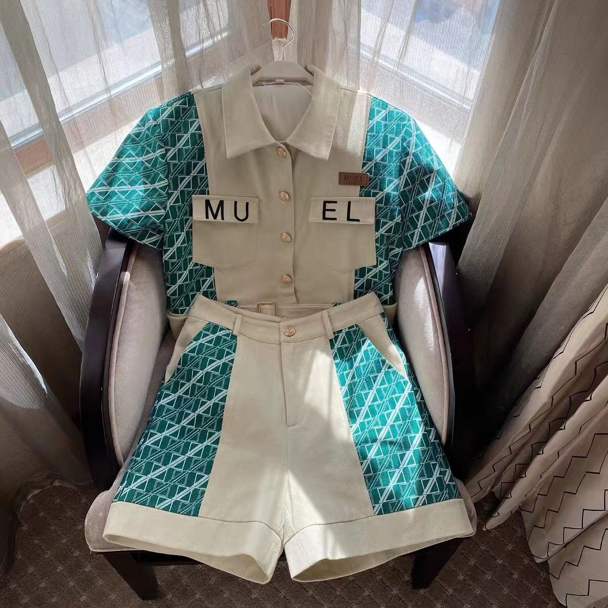 Small fragrance suit  new women's summer fashion temperament French retro high-end niche two-piece suit