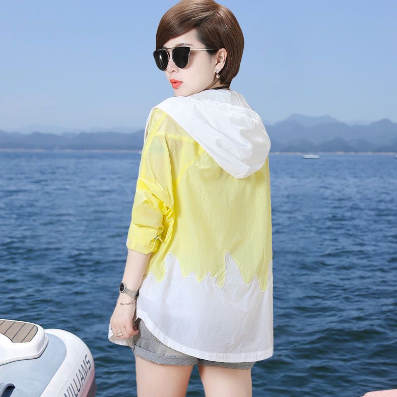 2023 summer new sun protection clothing women's loose sun protection clothing anti-ultraviolet sun protection shirt short breathable thin coat
