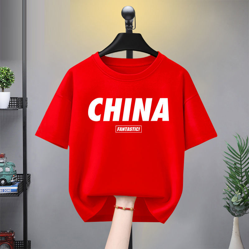 Children's short-sleeved suit  new medium and large boys' suit summer sports loose thin section t-shirt short-sleeved boy