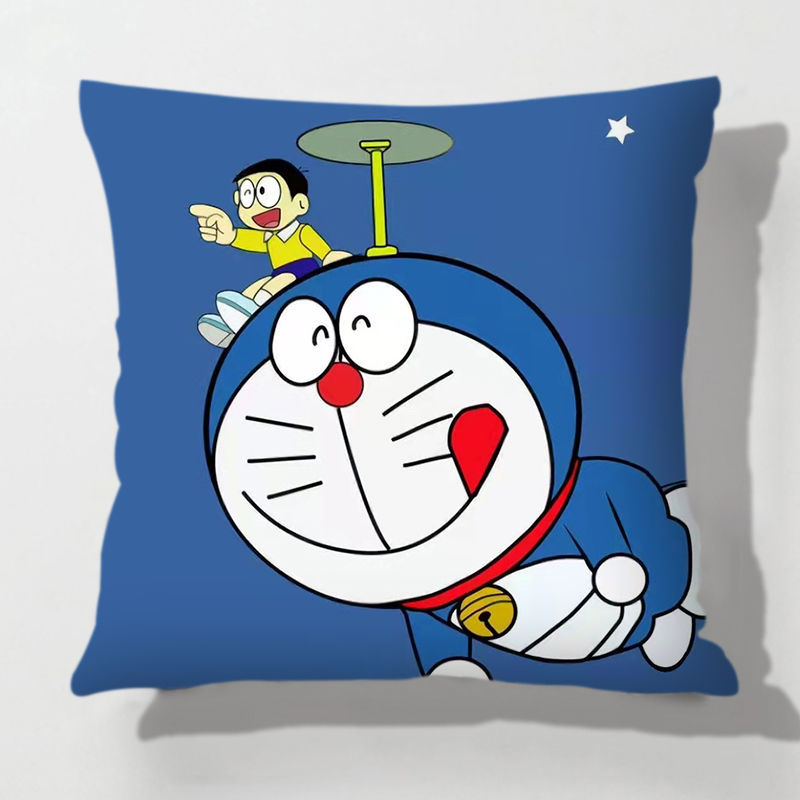 Doraemon pillow cartoon animation pillow robot cat blue fat little jingle cushion pillow case children's gift