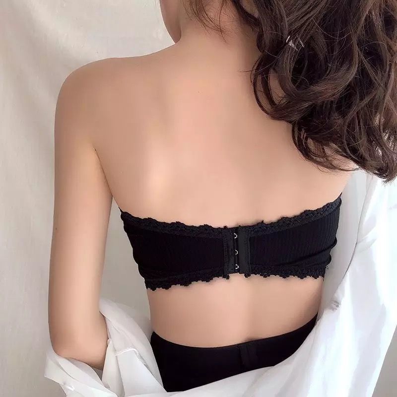 [send shoulder strap] invisible beautiful back strapless bra underwear female student anti light wrap bra thin summer