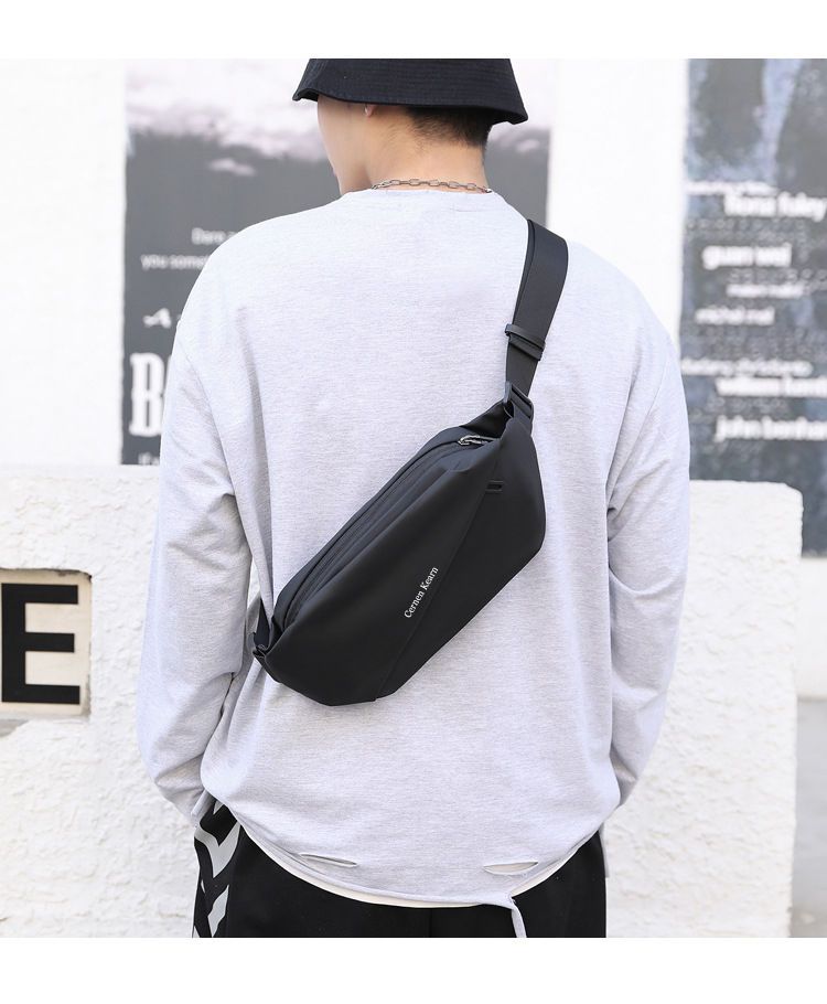 New men's waist pack outdoor running mobile phone bag multi-functional large capacity chest bag casual single shoulder crossbody bag_voghion.com