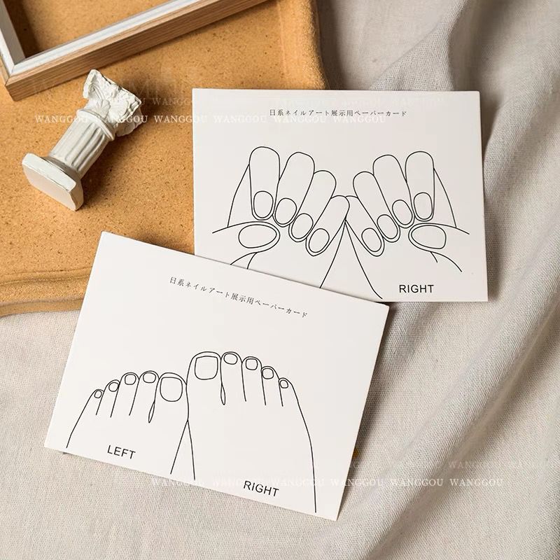 新款美甲手模脚模展示卡纸指甲作品展示美甲成品拍照道具色卡工具