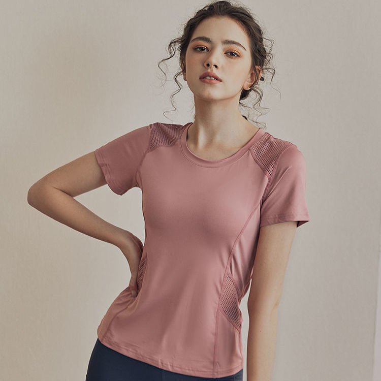运动T恤女夏季薄短袖速干健身服上衣网红修身显瘦新款跑步瑜伽服