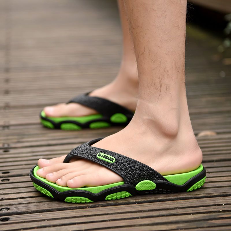 男士拖鞋夏季室外潮流沙滩凉拖鞋夹脚个性防滑凉鞋外穿大码人字拖