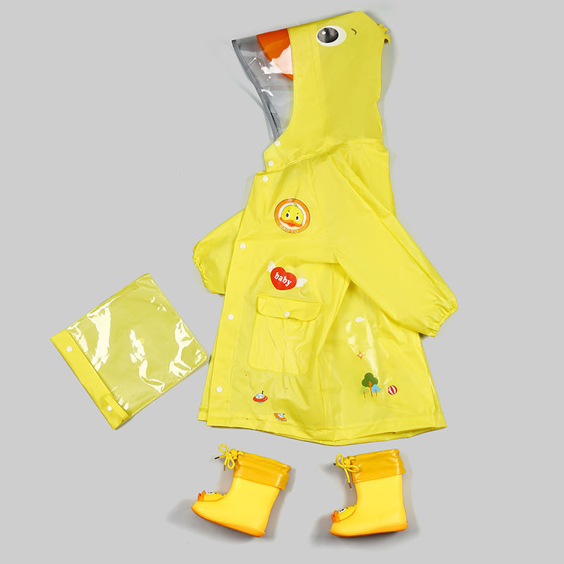 儿童雨衣雨鞋套装男童恐龙宝宝女童幼儿小孩雨靴可爱水鞋小童防滑