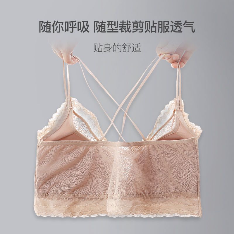 Ou Shibo 2022 new wrapping chest anti-sagging chest block bra underwear women gathered anti-sagging tube top sports vest