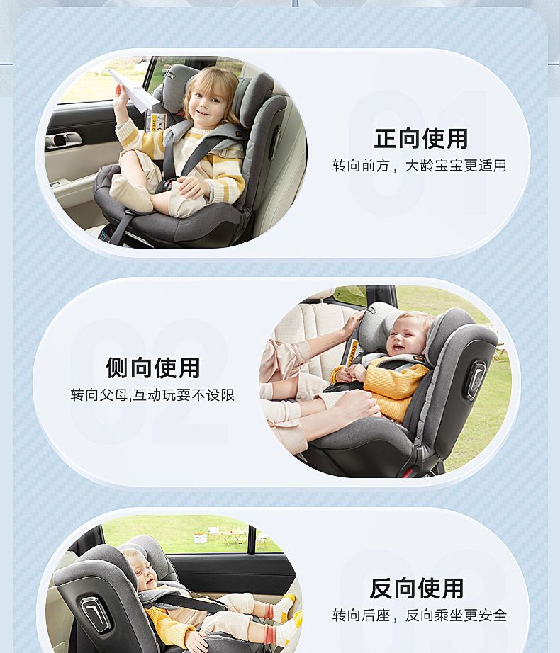 惠尔顿智转Pro儿童安全座椅汽车用0-7岁宝宝车载老爸抽检