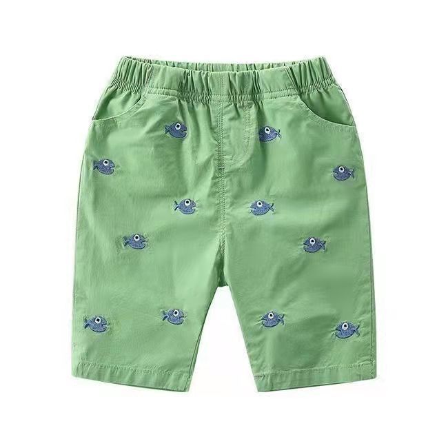 Boys' shorts summer wear new small and medium-sized children's baby pure cotton casual pants children's pants loose five-point pants tide