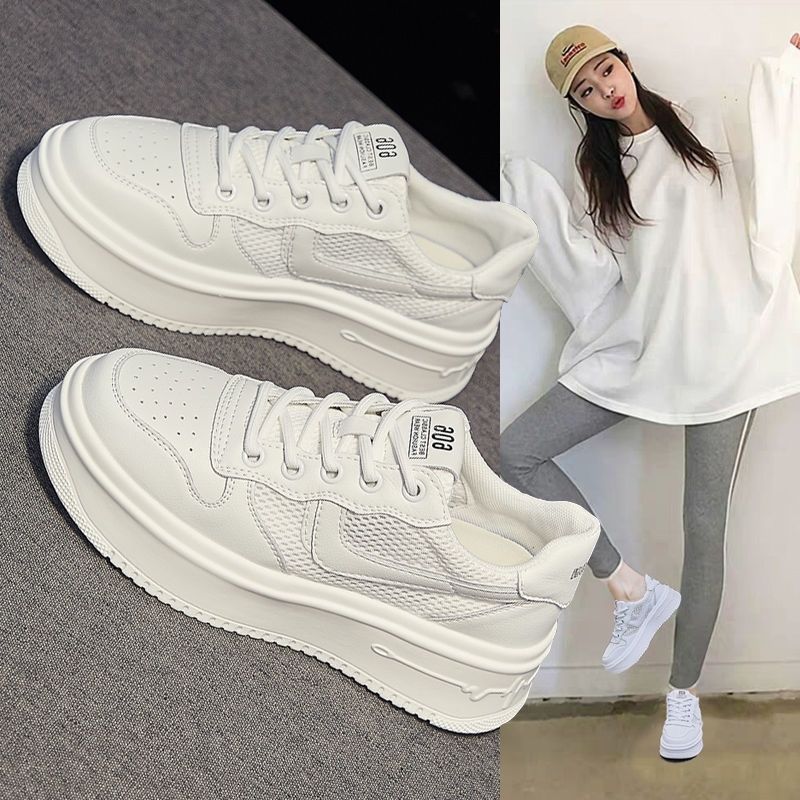 Famous small white shoes women's  new summer casual all-match flat single shoes hot style spring and autumn thick-soled sneakers
