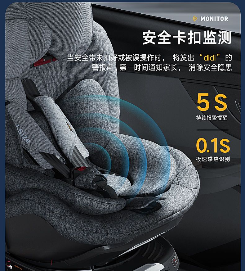 惠尔顿智转Pro儿童安全座椅汽车用0-7岁宝宝车载老爸抽检