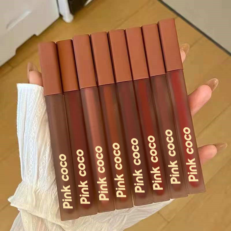 正品pinkcoco唇釉放克流星啞光霧面不掉色女學生黨素顏顯白口紅液