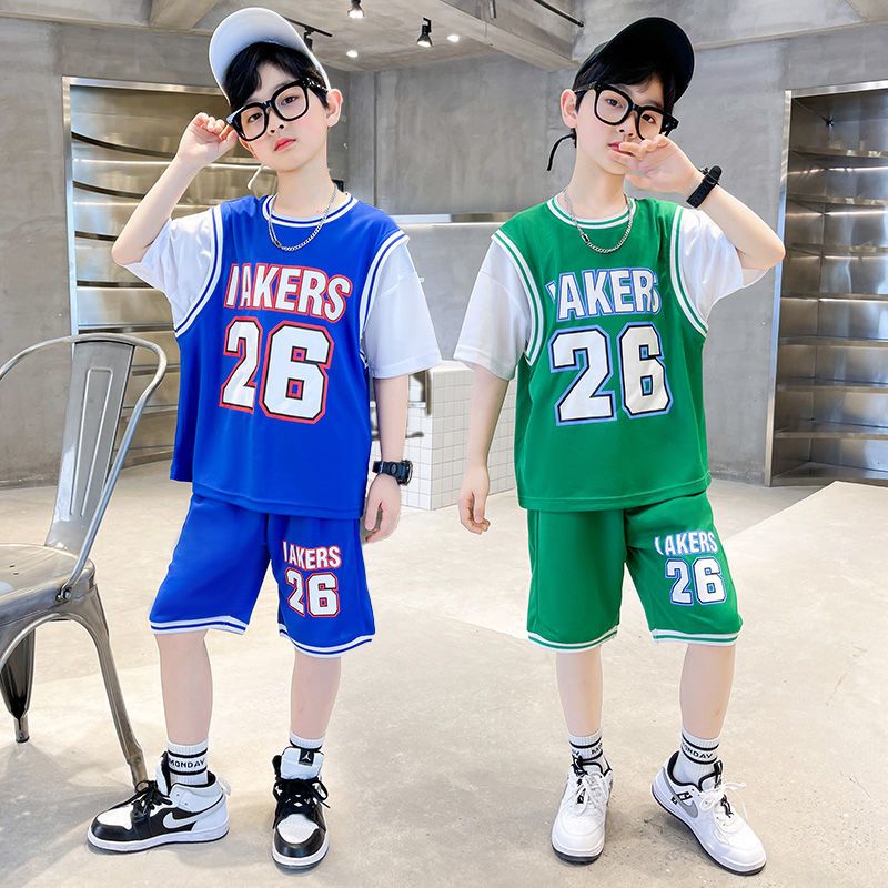 男童篮球服夏季新款26号学生运动球衣套装23号速干儿童球服两件套