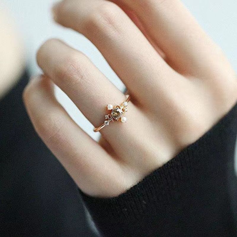 Roségold Ring S925 Sterlingsilber Mit Echter Perle Vintage Design_voghion.com