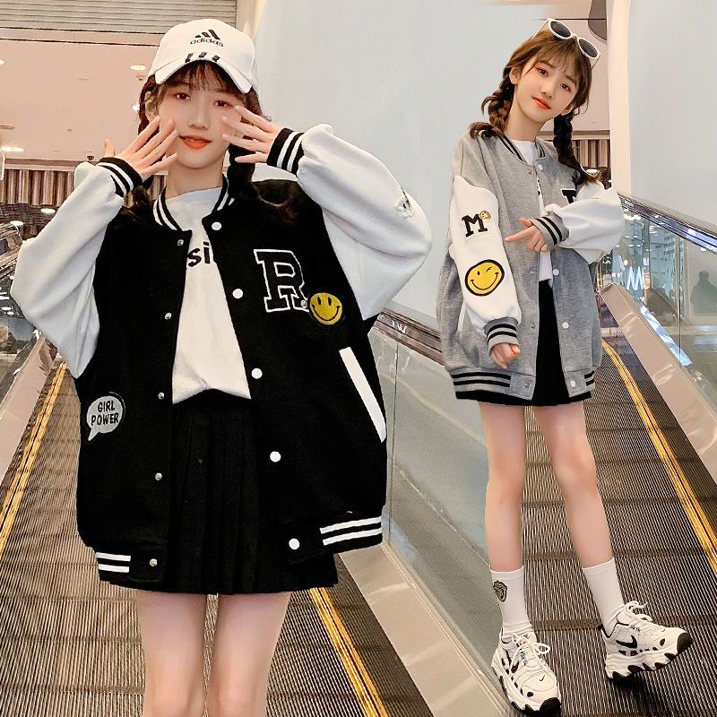 童裝女童春裝外套大童棒球服開衫兒童運動休閒長袖女孩春秋上衣潮